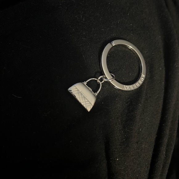 BURBERRY NIB Silver purse charm fob or keyring - Nova Check Plaid - Picture 3 of 5